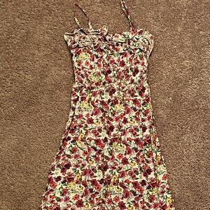 Rare Editions Floral Dress with Pink and Yellow Accents